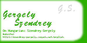 gergely szendrey business card